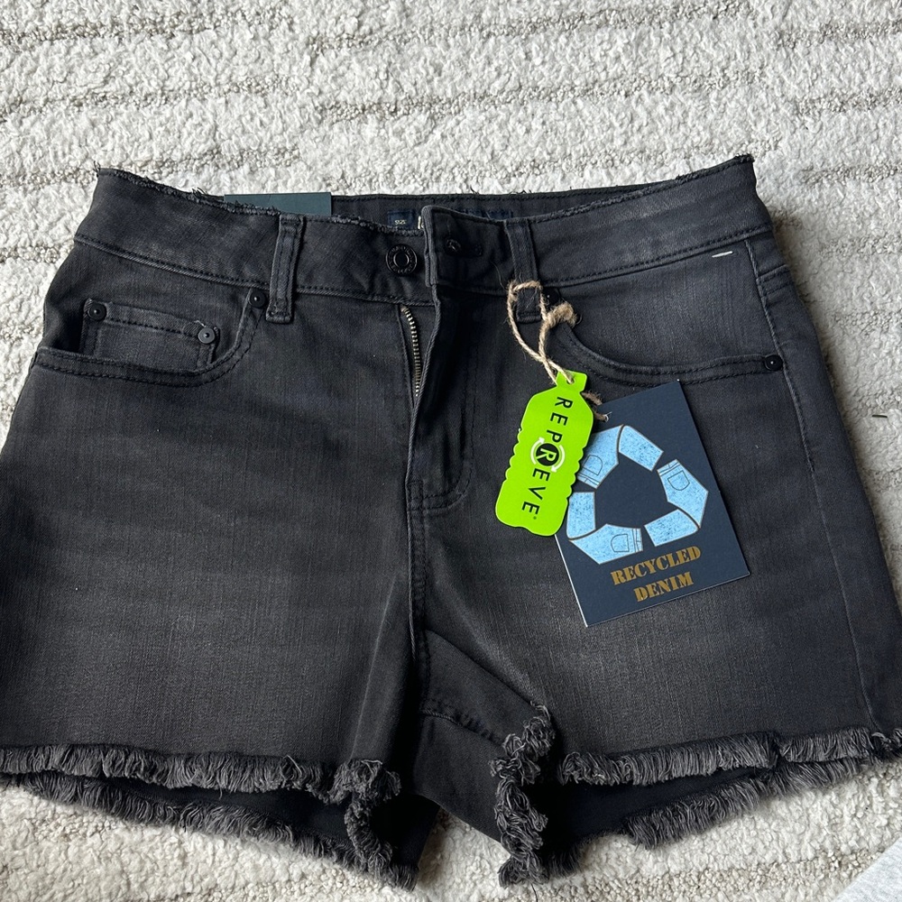 Indigo Rein Dark Gray Jean Shorts